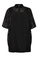 Blouse viscose stripe - black  - #4