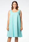 Dress sleeveless LINEN - blue