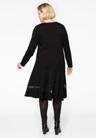 Dress a-symmetric frill - black  - #3