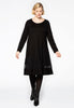 Dress a-symmetric frill - black  - #2