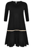 Dress plissé frill - black  - #4