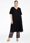 Dress A-line LINEN - black - #2