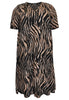 Dress A-line TIGER - brown - #4