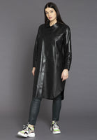 Blouse-jacket LEATHER - black - #5