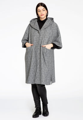 Poncho HERRINGBONE - grey  - #2