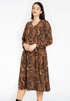 Dress with zipper BOA - brown - #1