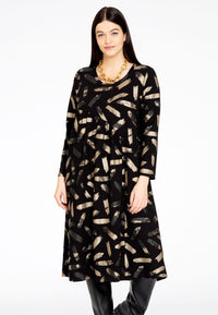 Dress with pleats GRACE - black - #1