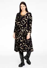 Dress with pleats GRACE - black - #2