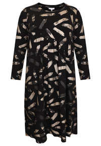 Dress with pleats GRACE - black - #4