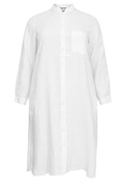 Blouse long LINEN - white  - #4