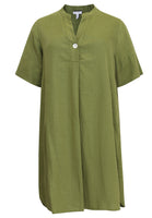 Tunic front pleat LINEN - green  - #4