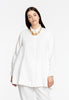 Blouse zipper LINEN - white 