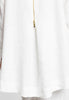 Blouse zipper LINEN - white  - #4