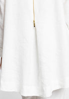 Blouse zipper LINEN - white - #4