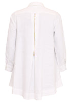 Blouse zipper LINEN - white - #6