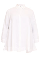 Blouse zipper LINEN - white - #5