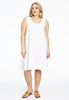 Tunic A-line sleeveless LINEN - white - #2