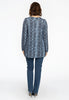 Tunic flare boat neck SNAKE - blue - #3