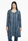 Dress A-line with zip SNAKE - blue
