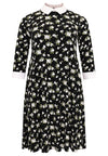 Dress white collar ALBA - black - #3