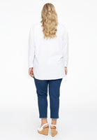 Blouse buttoned POPLIN STRETCH - white - #3