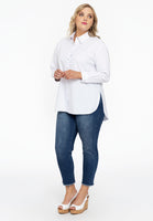 Blouse buttoned POPLIN STRETCH - white - #2