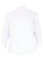 Blouse buttoned POPLIN STRETCH - white - #4