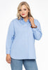 Blouse buttoned POPLIN STRETCH - light blue