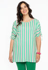Tunic shoulder strings STRIPY - green