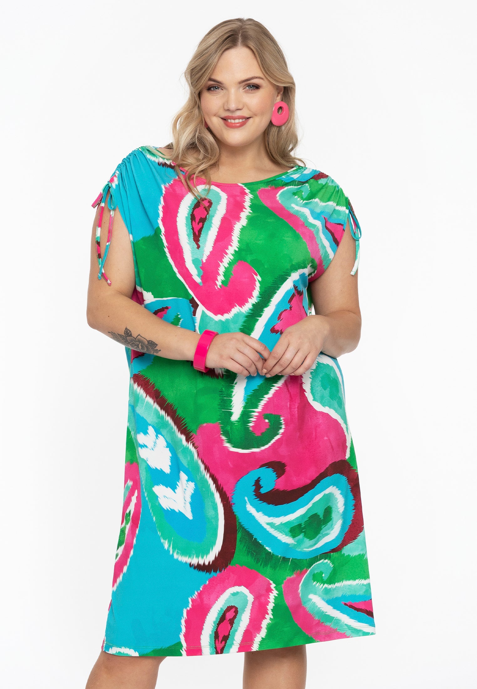 Jurk met koordjes BATIK Groen