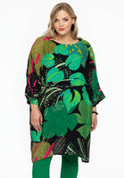 Dress bat sleeve SPLITLEAVE - green - #1