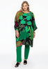 Dress bat sleeve SPLITLEAVE - green - #2