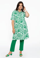 Blouse-dress ruffled MYKONOS - green - #5