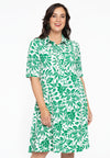 Blouse-jurk met ruches mykonos - Groen