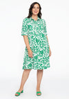 Blouse-jurk met ruches mykonos - Groen