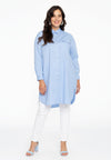 Blouse-dress POPLIN STRETCH - light blue