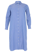 Blouse-dress long SMALL STRIPE - blue - #4