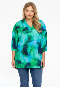 Tunic V-neck ACQUA - green - #1