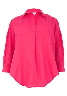 Blouse boxy SOFT COTTON - pink - #4