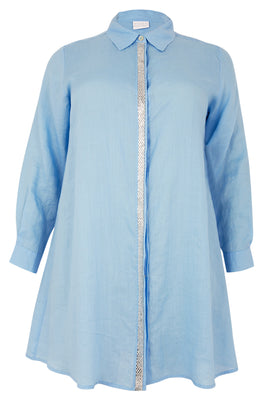 Blouse tape LINEN - light blue - #4