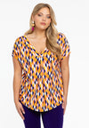 Tunic V-neck HARLEQUIN - orange