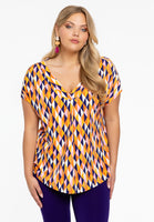 Tunic V-neck HARLEQUIN - orange  - #1