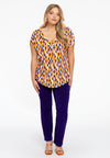 Tunic V-neck HARLEQUIN - orange