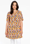 Tuniek met plooi harlequin - Oranje