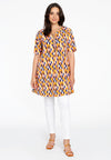 Tuniek met plooi harlequin - Oranje