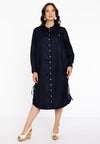 Blouse dress LINEN - blue