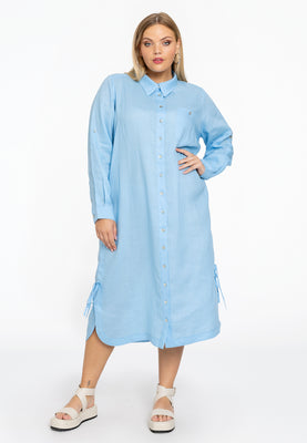 Blouse dress LINEN - light blue - #2