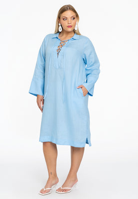 Dress strings LINEN - light blue - #1