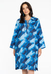 Jurk met koordjes sky - blauw
