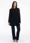 Blouse plisse lace - blauw